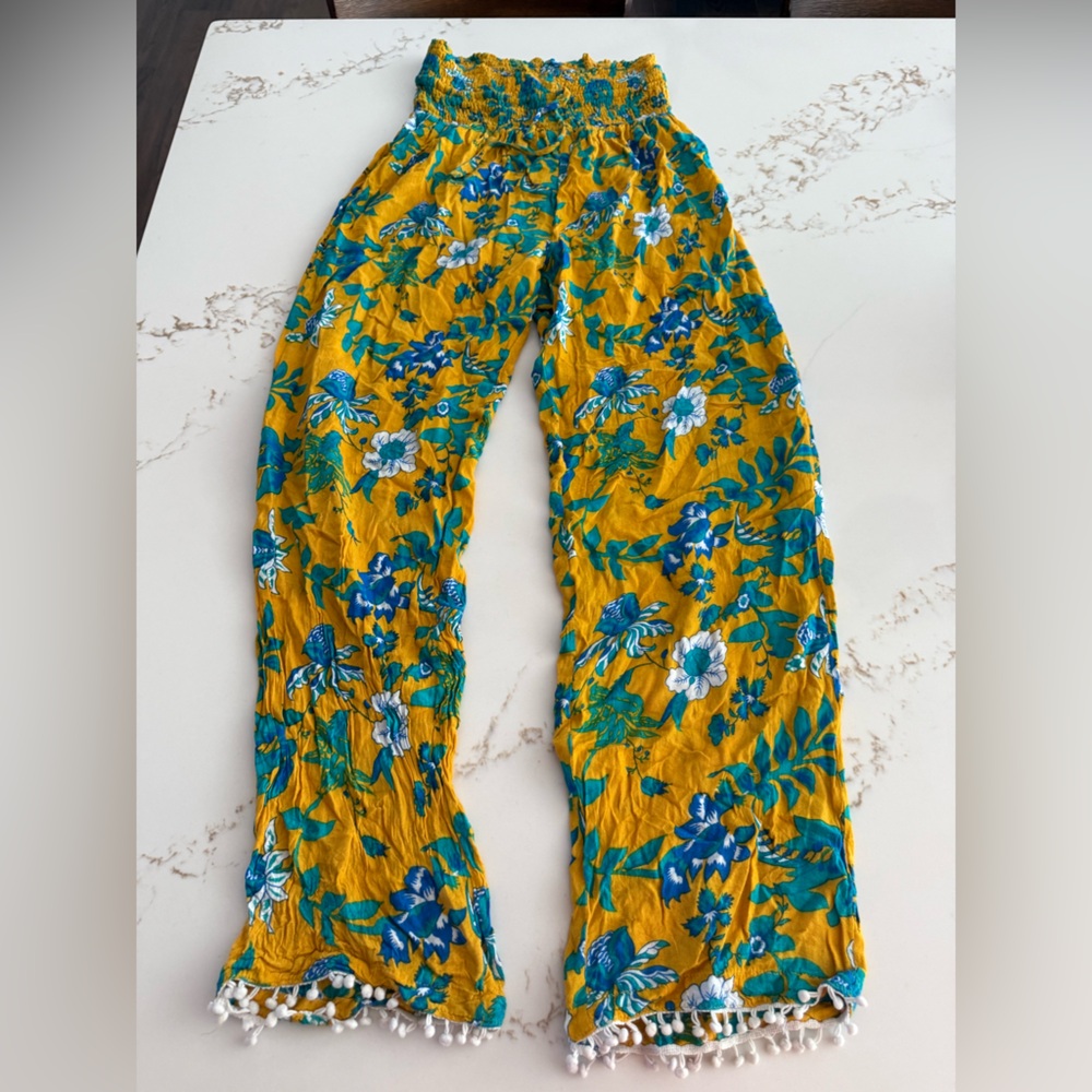 World market Floral Bottoms in Yellow and Blue